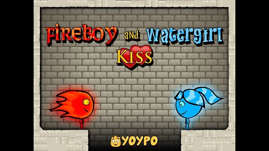 Fireboy and Watergirl kiss
